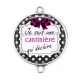 Connecteur Cabochon Argent - je suis une cantinière qui déchire