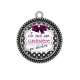 Pendentif Cabochon Argent - je suis une cantinière qui déchire
