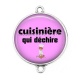 Connecteur Cabochon Argent - cuisinière qui déchire