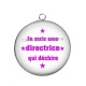Pendentif Cabochon Argent - je suis une directrice qui déchire