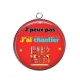 Pendentif Cabochon Argent - J'peux pas j'ai chantier