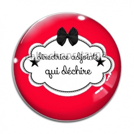 Cabochon Verre - directrice adjointe qui déchire