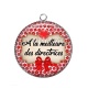 Pendentif Cabochon Argent - a la meilleure des directrices