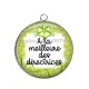 Pendentif Cabochon Argent - a la meilleure des directrices