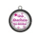 Pendentif Cabochon Argent - une directrice qui déchire