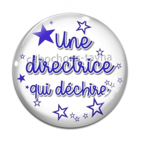 Cabochon Verre - une directrice qui déchire