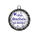 Pendentif Cabochon Argent - une directrice qui déchire