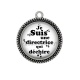 Pendentif Cabochon Argent - je suis une directrice qui déchire