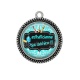 Pendentif Cabochon Argent -  esthéticienne qui déchire