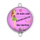 Connecteur Cabochon Argent - je suis une esthéticienne qui déchire
