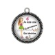 Pendentif Cabochon Argent - je suis une esthéticienne qui déchire