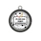 Pendentif Cabochon Argent - je suis une super esthéticienne 