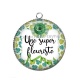 Pendentif Cabochon Argent - une super fleuriste