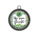 Pendentif Cabochon Argent - une super fleuriste