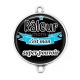 Connecteur Cabochon Argent - râleur c'est mon super pouvoir