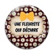 Cabochon Verre -  une fleuriste qui déchire