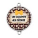 Connecteur Cabochon Argent -  une fleuriste qui déchire