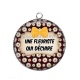 Pendentif Cabochon Argent -  une fleuriste qui déchire