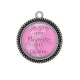 Pendentif Cabochon Argent -  une fleuriste qui déchire