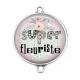 Connecteur Cabochon Argent - super fleuriste