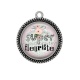 Pendentif Cabochon Argent - super fleuriste