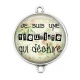 Connecteur Cabochon Argent -  une fleuriste qui déchire