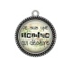 Pendentif Cabochon Argent -  une fleuriste qui déchire