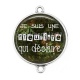 Connecteur Cabochon Argent -  une fleuriste qui déchire