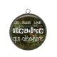 Pendentif Cabochon Argent -  une fleuriste qui déchire