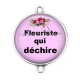 Connecteur Cabochon Argent -  une fleuriste qui déchire