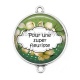 Connecteur Cabochon Argent - pour une super fleuriste