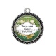 Pendentif Cabochon Argent - pour une super fleuriste