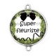 Connecteur Cabochon Argent - super fleuriste