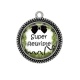 Pendentif Cabochon Argent - super fleuriste