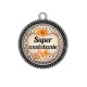 Pendentif Cabochon Argent - supper assistante