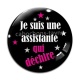 Cabochon Verre - une assistante qui déchire