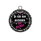 Pendentif Cabochon Argent - une assistante qui déchire
