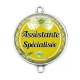 Connecteur Cabochon Argent - assistante spécialisée