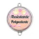Connecteur Cabochon Argent - assistante polyvalente