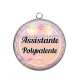 Pendentif Cabochon Argent - assistante polyvalente