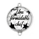 Connecteur Cabochon Argent - une chef formidable