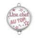 Connecteur Cabochon Argent - une chef au top
