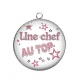 Pendentif Cabochon Argent - une chef au top