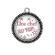 Pendentif Cabochon Argent - une chef au top