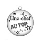 Pendentif Cabochon Argent - une chef au top