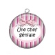 Pendentif Cabochon Argent - une chef géniale