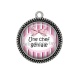 Pendentif Cabochon Argent - une chef géniale