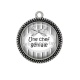 Pendentif Cabochon Argent - une chef géniale