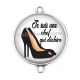 Connecteur Cabochon Argent - je suis une chef qui déchire