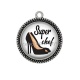 Pendentif Cabochon Argent - super chef